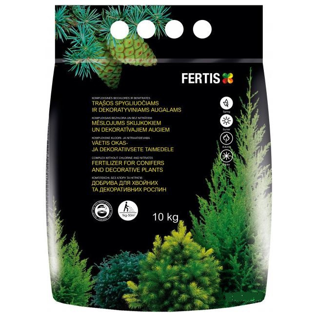 Добриво для хвойних та декоративних рослин NPK 12-8-16+ME (10 кг), FERTIS