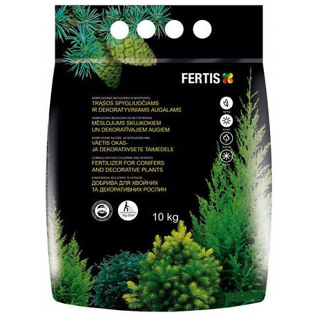 Добриво для хвойних та декоративних рослин NPK 12-8-16+ME (10 кг), FERTIS, фото 1