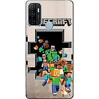 Силіконовий бампер чохол для Oppo A53 з грою Minecraft