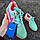 Жіночі кросівки Nike (Найк). Текстильні бірюзові кросівки літні, фото 6