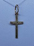 Хрест з розп'яттям в червоному золоті, фото 2