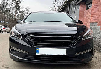 Решітка радіатора Hyundai Sonata LF (15-17) тюнінг без значка