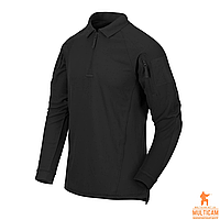 Термофутболка поло с длинным рукавом Helikon-Tex® RANGE Polo Shirt® - Black