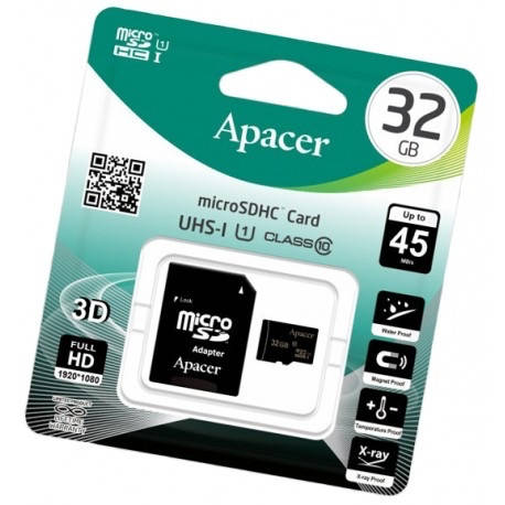 Карта Пам'яті Apacer Micro Sd 32GB UHC-I Class 10 Карта пам'яті 32 ГБ, фото 1
