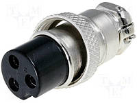 MIC323 Plug; microphone; female; PIN:3; for cable; straight