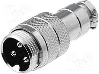MIC343 Plug; microphone; male; PIN:3; for cable; straight