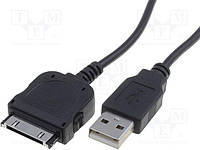 TCAB-203 Cable; USB 2.0; USB A plug, Apple Dock plug; 1.5m; black