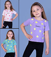 Детская футболка(девочка), 3-4-5-6 лет, "Fabulous" (листики)