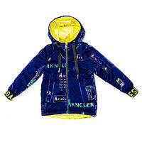 Куртка демисезонная для девочек Fengsu 134 сине-желтая 981400