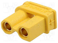 XT30UPB-F Socket; DC supply; XT30; female; PIN:2; on PCBs; THT; Colour: yellow