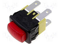 PS5210PGBRS Switch: push-button; 2-position; DPST-NO; 16A/250VAC; red; 20mΩ