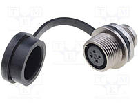 ST1212/S4 Connector: circular; socket; ST12; female; PIN:4; IP67; 200V; 5A