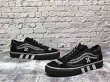 Жіночі кеди Vans Old Skool x Off White Black White, фото 3