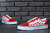 Жіночі кеди Vans Old Skool Checkerboard х Supreme Red White, фото 2