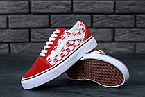 Жіночі кеди Vans Old Skool Checkerboard х Supreme Red White, фото 3