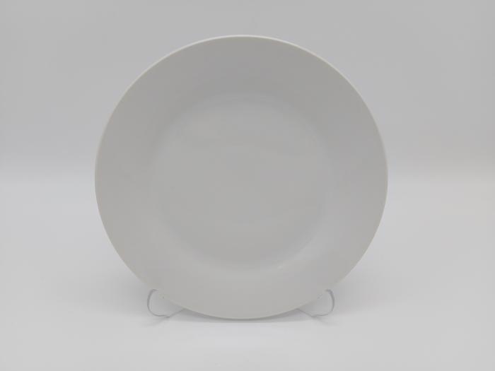 Тарілка дрібна керамічна біла Столова обідня тарілка для других страв в упаковці 12 штук D 18 cm