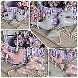 Великодній набор іграшок "Кролик, пташка, сердечко", Н-9 -11 см, для віночка, декор на Великдень,, фото 8