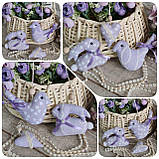 Великодній набор іграшок "Кролик, пташка, сердечко", Н-9 -11 см,  для віночка, декор на Великдень,, фото 4