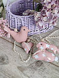 Великодній набор іграшок "Кролик, пташка, сердечко", Н-9 -11 см, 95/115, для віночка, декор на Великдень,, фото 6