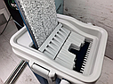 Швабра з відром з автоматичним віджимом (2 змін насадки) Scratch Anet Синій Швабра для миття підлоги, фото 9