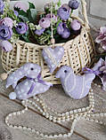 Великодній набор іграшок "Кролик, пташка, сердечко", Н-9 -11 см, для віночка, декор на Великдень,, фото 4