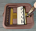 Швабра з відром з автоматичним віджимом (2 змін. насадки) Flat Mop, поломойка, швабра для миття підлоги, фото 5