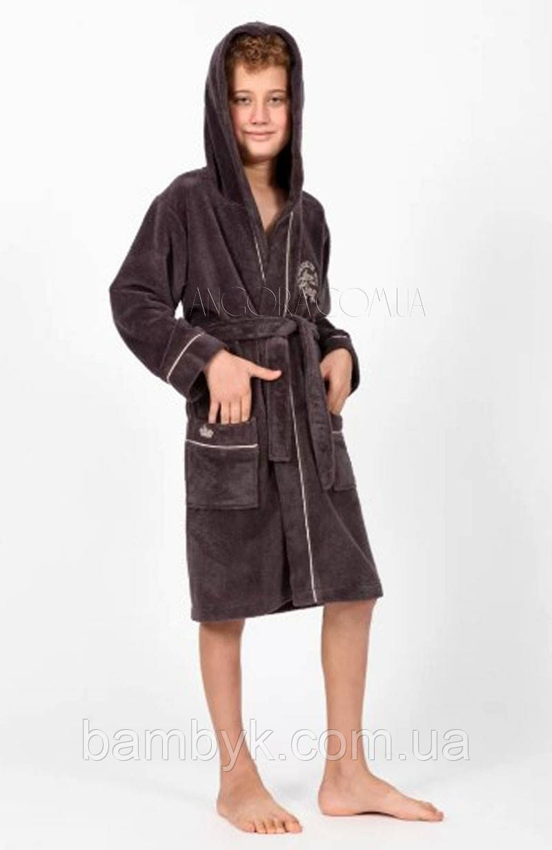Подростковый Халат с Капюшоном Nusa "King" Бамбуковый для Мальчика ...