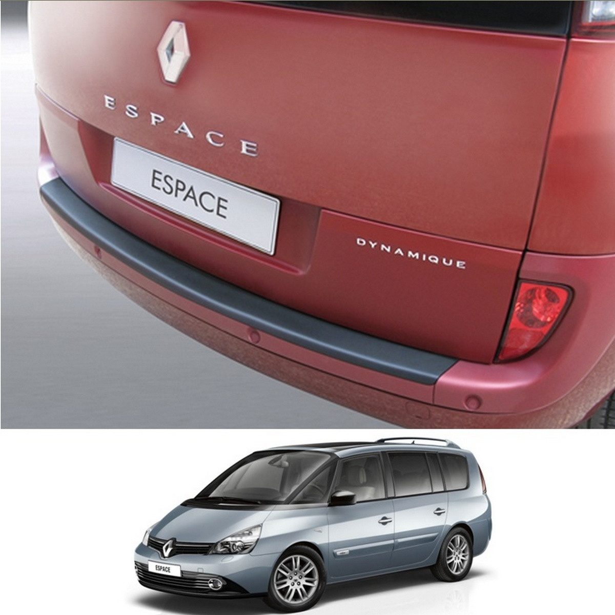 Пластикова захисна накладка на задній бампер для Renault Grand Espace 4.2006-2.2015