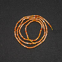 Намистини Цитрин гранована кулька d -2 (+ -) мм L - 38см купити біжутерію оптом в інтернеті