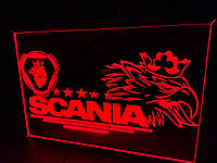 Табличка на заднюю стенку кабины грузового авто, SCANIA 40х60 см