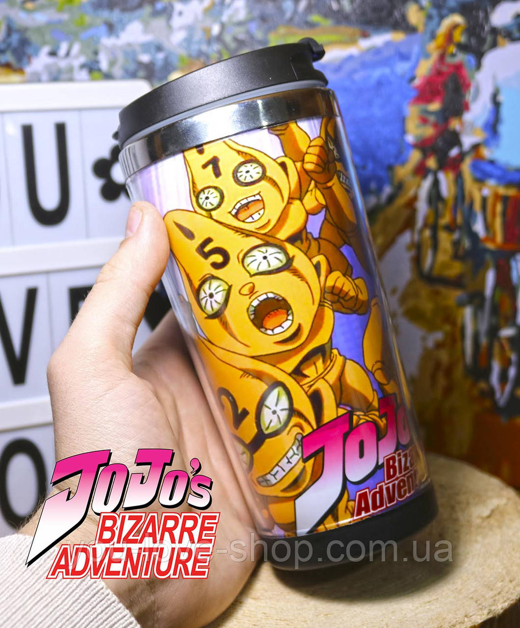 Термочашка Неймовірні пригоди ДжоДжо "Screams" / JoJo's Adventure Bizarre, фото 1