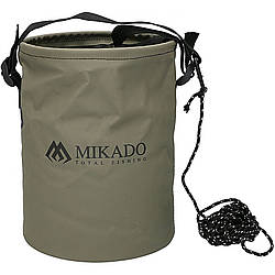 Складное відро для підгодовування Mikado 26х20см 8л (оливкова)