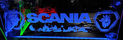 Світлодіодна табличка на лобове скло вантажного авто 10х30 см Scania