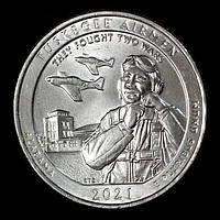 Монета США 25 центів 2021 р. "Національне історичне місце — "Пілоти з Таскиги", 56-й парк"