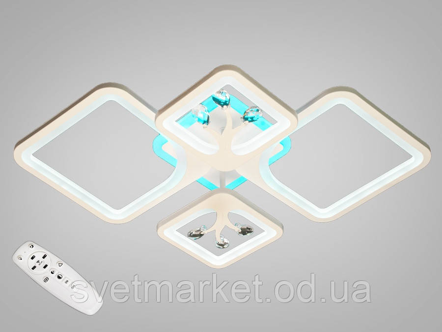 LED-люстра з димером і RGB-підсвіткою 8157/2+2WH LED RGB dimmer