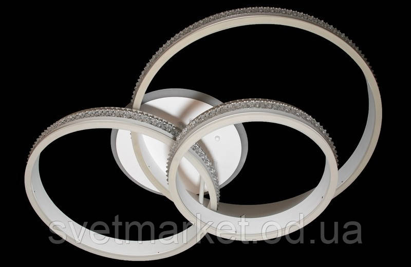 Красива яскрава люстра 55042-3 WH led 3color dimmer