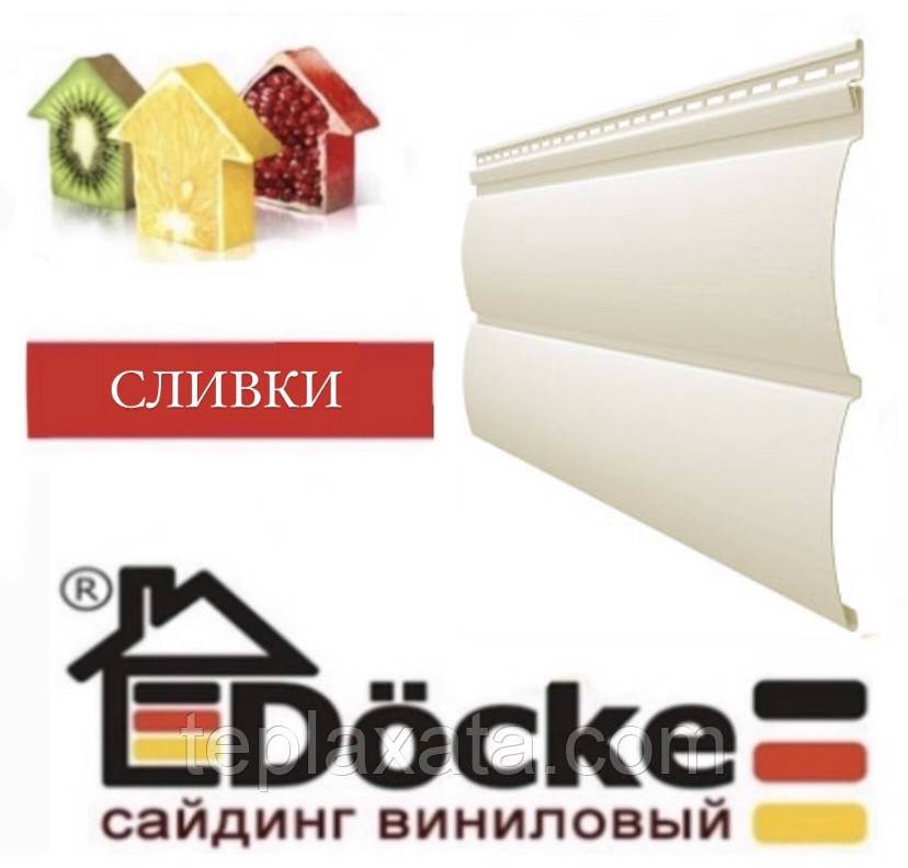 Панель стінова вінілова Блок-хаус DOCKE Вершки (0,864 м2)