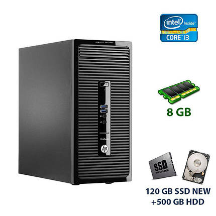 Комп'ютер HP ProDesk 490 G2 Tower / Intel Core i3-4160 (2 (4) ядра по 3.6 GHz) / 8 GB DDR3 / 120 GB SSD, фото 1