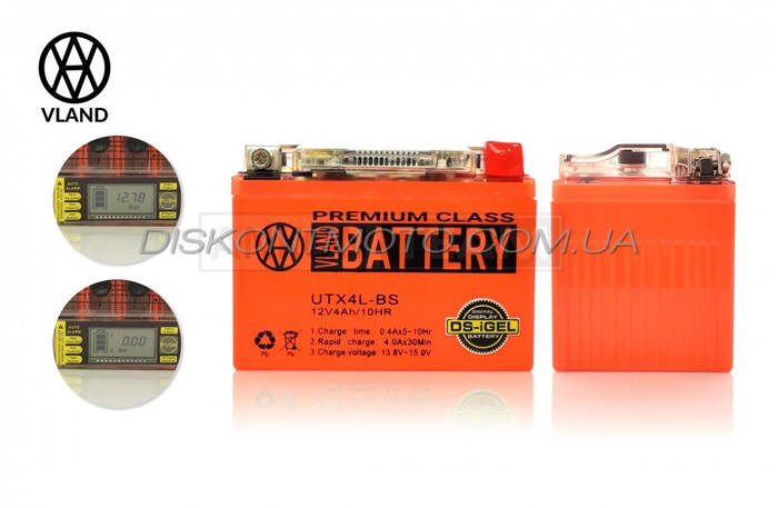 Купить Аккумулятор для скутера 4 Аh 12V гелевый АКБ (113x70x85mm) UTX4L ...