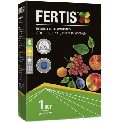 Добриво для плодових дерев та винограду NPK 13-10-15+ME (1 кг), FERTIS