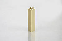 Уголок универсальный U90 для алюминиевого цоколя H=100мм, золото полированное