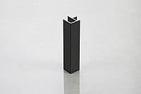 Уголок универсальный U90 для алюминиевого цоколя H=130мм, черный Brush