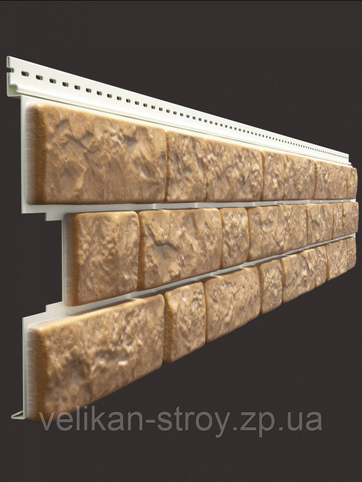 Сайдинг Lux Bergart під камінь Docke пекан