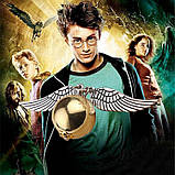 Набір підвіска та браслет Золотий снітч із Гаррі Поттера кулон крила ангела, фото 5