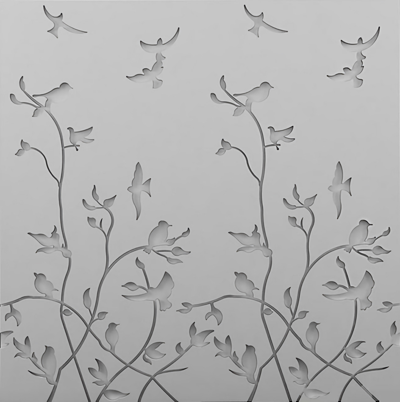 Гіпсовий барельєф на стіну "ПТИЦИ"