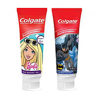 Детская зубная паста Colgate колгейт Барби/Бетмен, защита от кариеса, от 6 лет, 75 мл