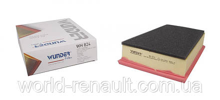 WUNDER (Туреччина) WH 824 — Повітряний фільтр на Рено Гранд Сценик III 1.5dci, 1.6dci, 2.0i 16 V, 1.6i 16 V, фото 1