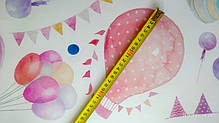 Декоративні наклейки для дитячого садка, наклейка в дитячу "повітряні кулі акварель" 75*78см (лист30*90см), фото 2