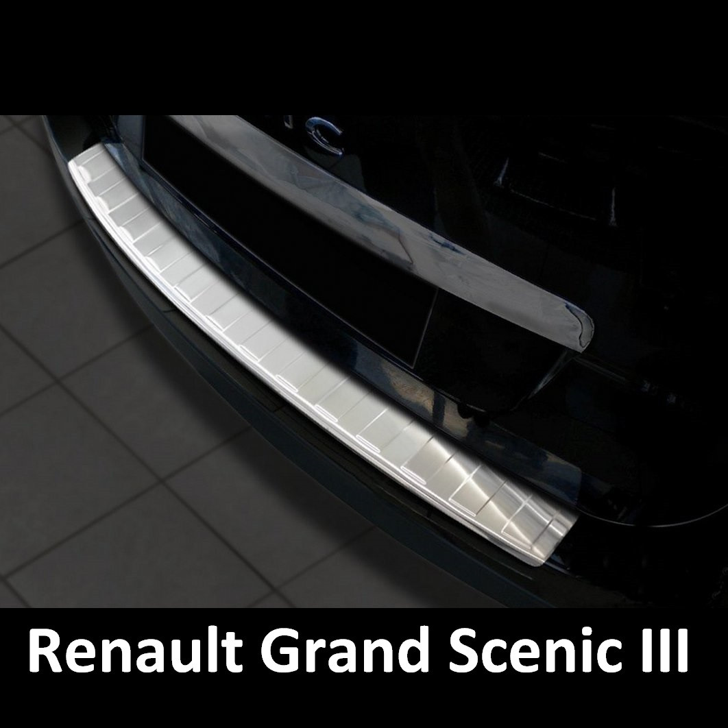 Захисна накладка на задній бампер для Renault Grand Scenic III 2009-2016 /нерж.сталь/