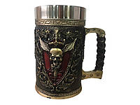 Кружка Чашка 3D Skull Mug Череп Пивная кружка с Гербом Крылатого Черепа